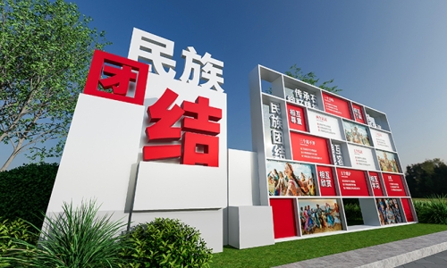 民族团结文化园标识牌设计1