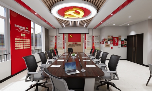 党员活动室文化墙设计98