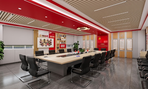 党员活动室文化墙设计45