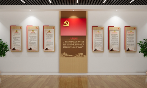 党员活动室文化墙设计6