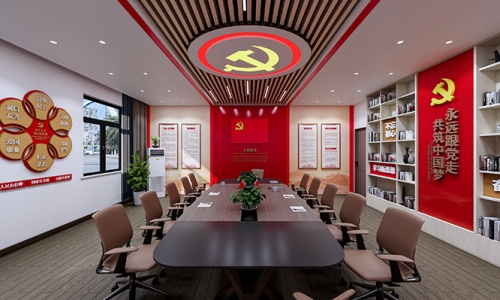 党员活动室文化墙设计49