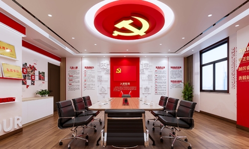 党员活动室文化墙设计83