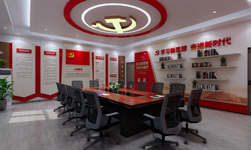 党员活动室文化墙设计39