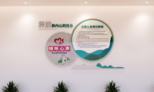 心理咨询室文化墙设计20