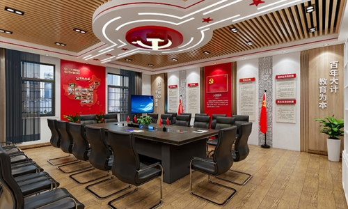 党员活动室文化墙设计82