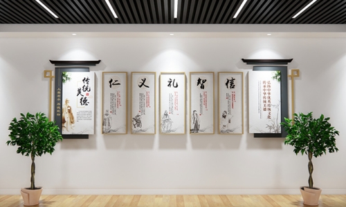 文明创建文化墙设计3
